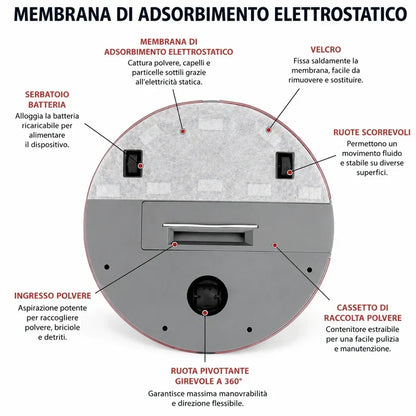 Robot Aspirapolvere Automatico Smart per pulizia pavimenti